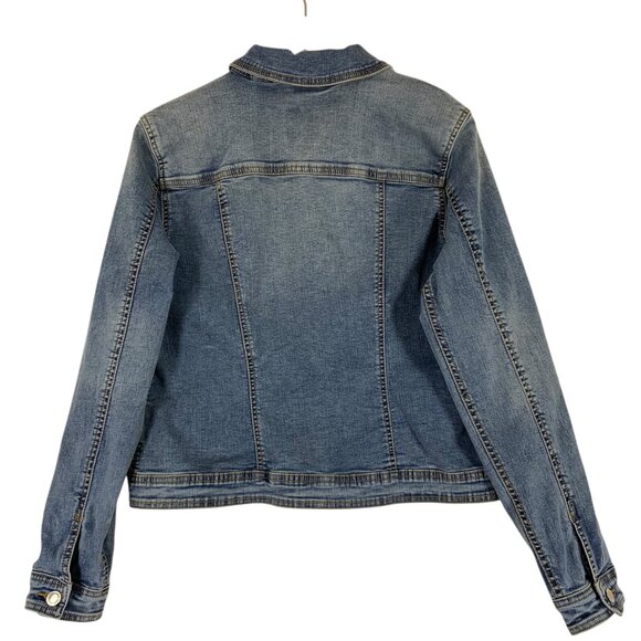Suko Jeans Women's Stretch Denim jean Trucker Jacket size large - Picture 4 of 11